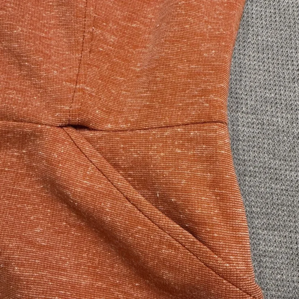 Vintage Rust Orange Button-Up Long Sleeve Shirt Jacket Size 16 Heathered Pockets - Picture 8 of 16